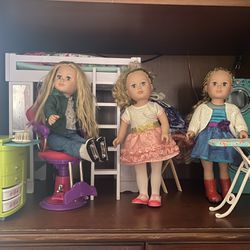 My Generation Dolls Lot With Clothes And Accessories 