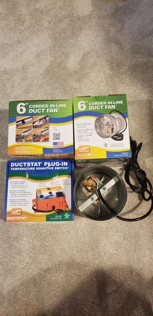 Duct Fans And Temp Switch