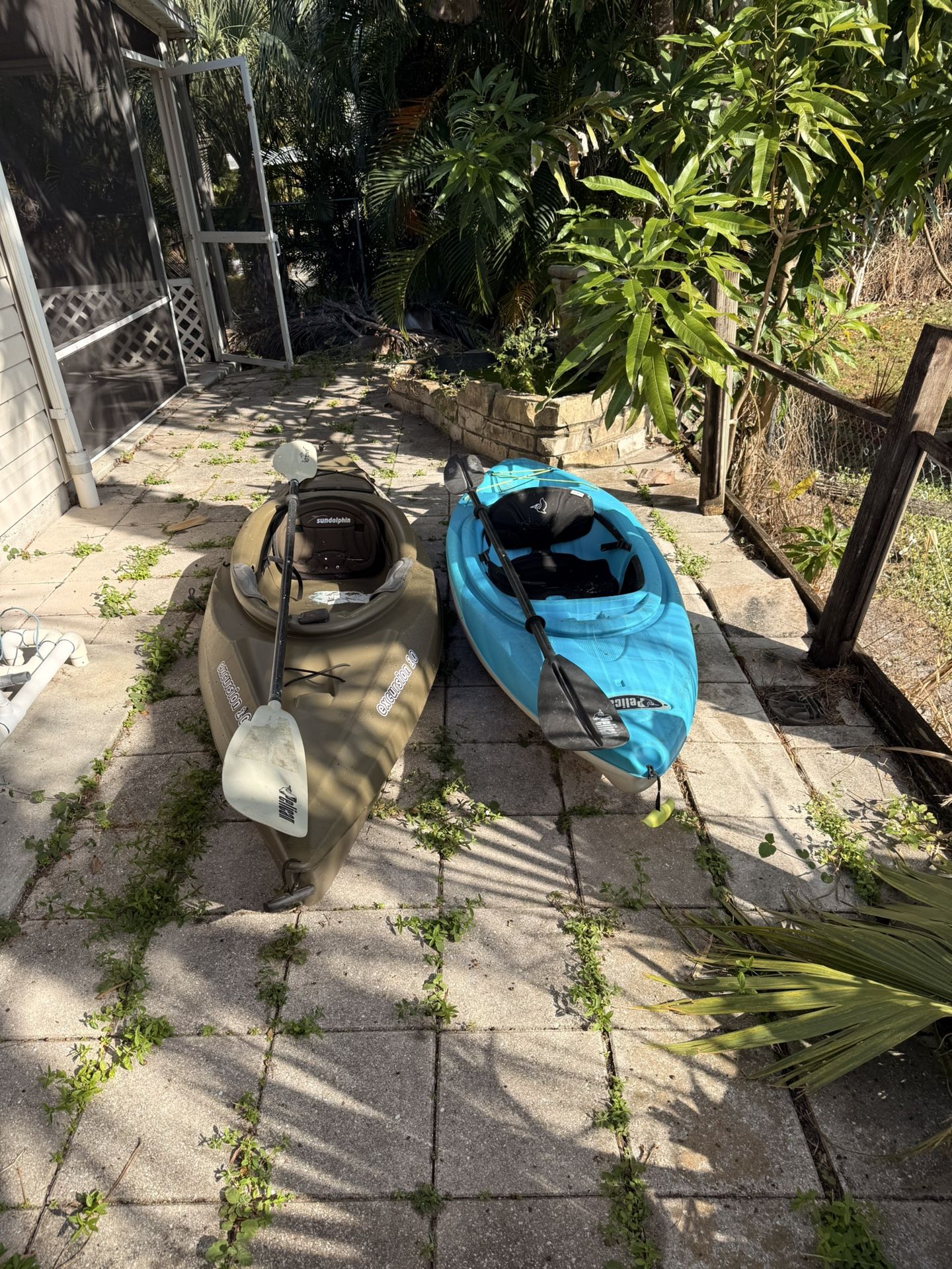 TWO Kayaks w/ Paddles