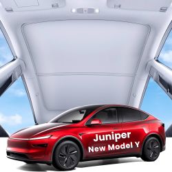 2025 Upgrade Tesla Model Y New (Juniper) Sunshade Roof Tesla Y Accessories Heat Insulation Foldable Glass Sunroof Cover 