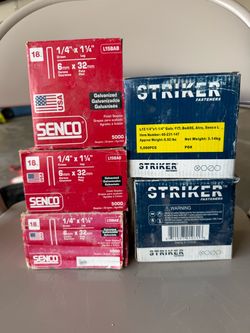 Senco and Striker Finishing staples