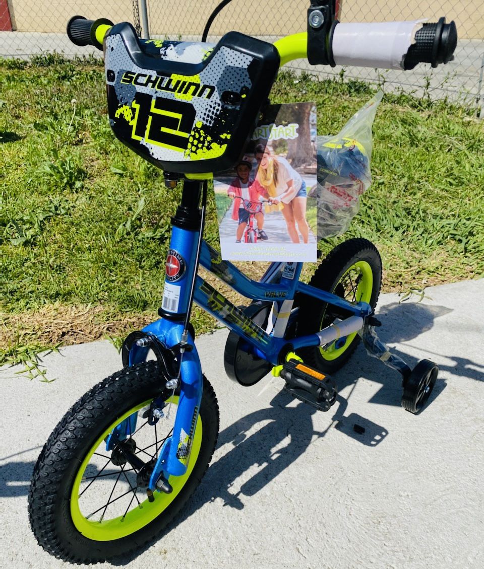 Schwinn Valve 12” Kids’ Bike-Blue