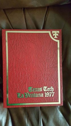 Vintage 1977 Texas Tech University La Ventana Yearbook Lubbock Texas