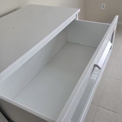 3 Drawer White Dresser 