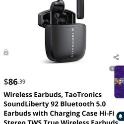 Taotronics Soundliberty 92 Wireless Bluetooth Earbuds