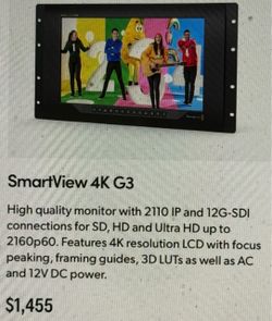 Blackmagic SmartView 4K G3 Rack Monitor