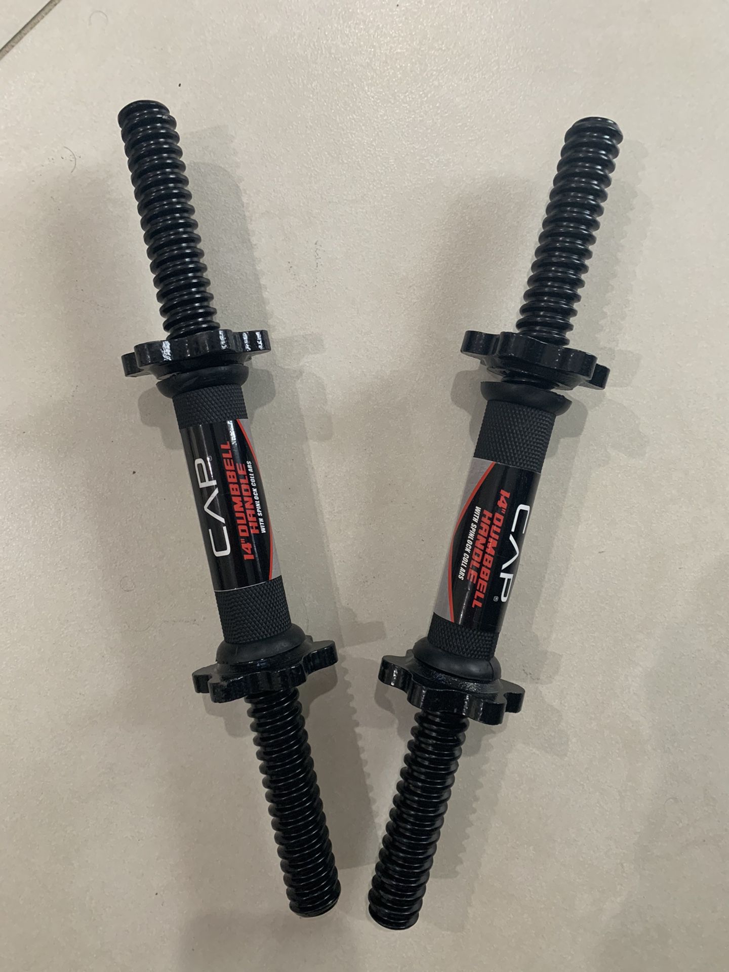 New pair of 14” Dumbbell Handles for standard 1” weight plates