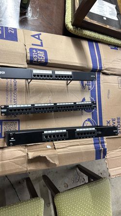 24 poet patch panel cat5e and cat 6