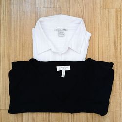2 Large Size Tops For Women (Botton Down & Bodysuit)