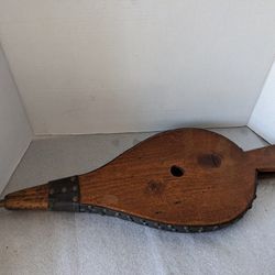 Vintage Wood & Leather Brown Fireplace Bellows 24"