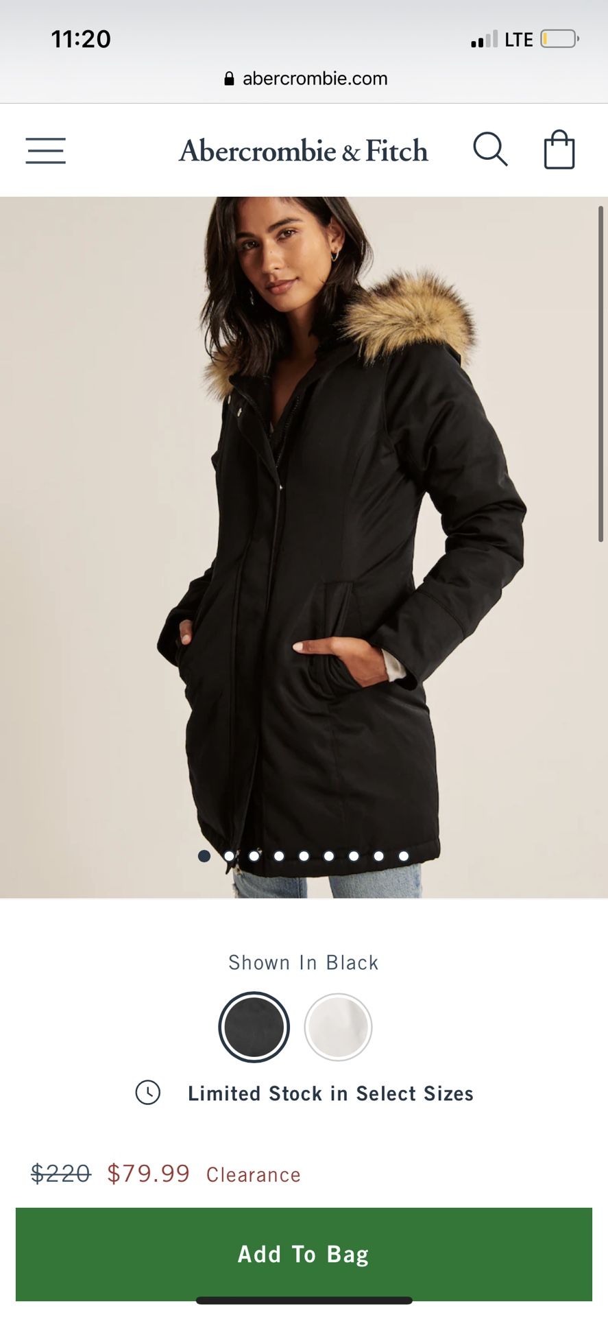 Abercrombie Ultra Parka Women’s M