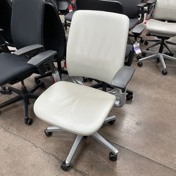 Steelcase Amia Leather Fully Adjustable Ergonomic Office Chair with Store Warranty And Financing!