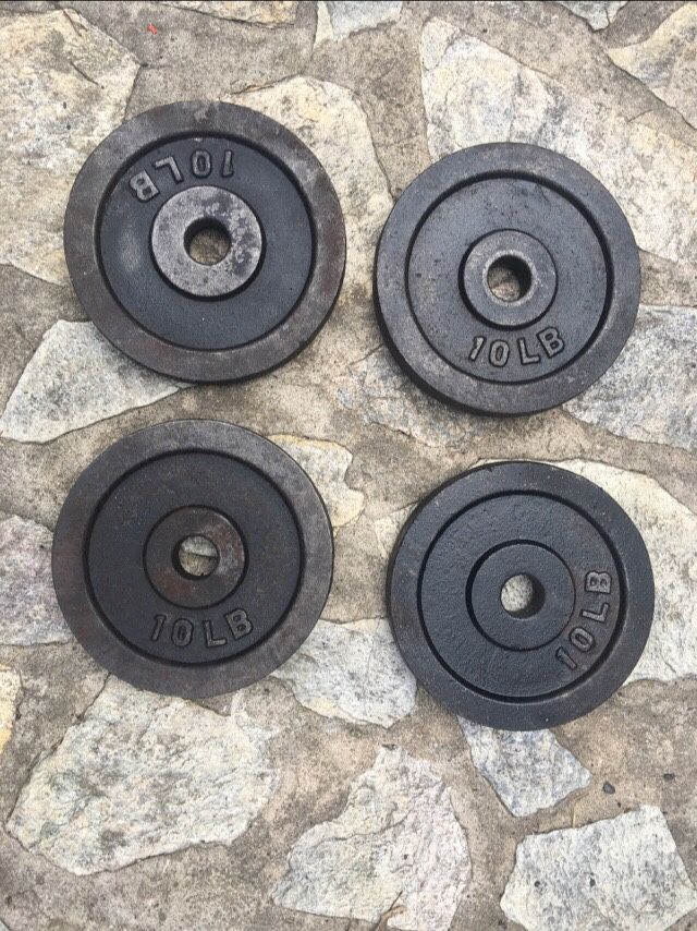 10 pound metal weights $15 each or all 4 for $50