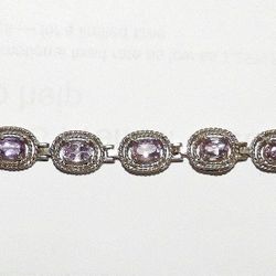 LADIES BRACELET - 925 SILVER & AMETHYST