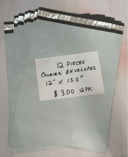 Poly Mailer Courier Envelopes 12x15.5 – 12 Pack
