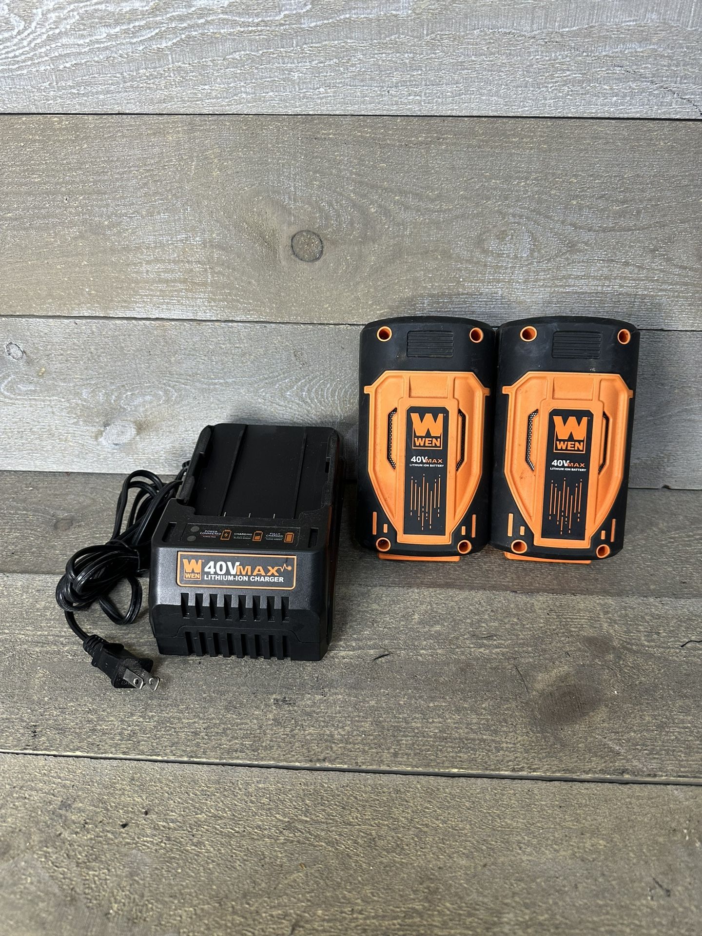 WEN 40V Max Lithium-Ion 2Ah 4ah Batteries and Charger 40400C 40(contact info removed)1