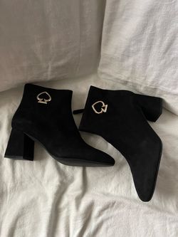 Kate Spade Black Suede Ankle Boots size 11