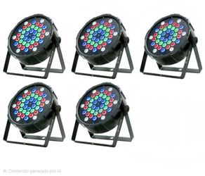 (5) American DJ Eliminator LP 42 RGBW 42 x 1 Watt LED DMX Par Wash Lights ADJ the truss and clamp are not included