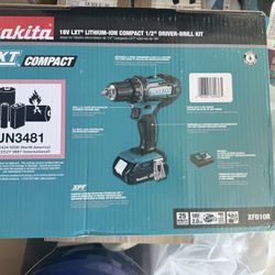 Makita XFD10R 18V LXT® Lithium-Ion Compact Cordless 1/2" Driver-Drill Kit (2.0Ah)