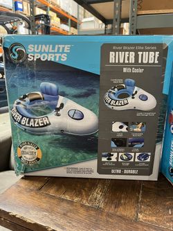 River tube with cooler