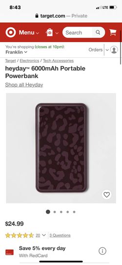 heyday™ 6000mAh Portable Powerbank