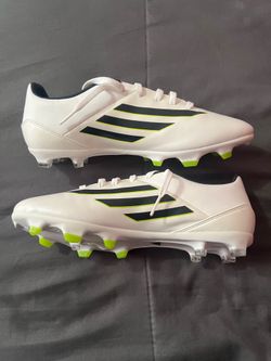 adidas F10 AdiZero FG Running White/Night Shade/Solar Slime Women's size 8