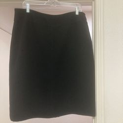 Dressbarn Jones Studio Black Lined Pencil Skirt Size 14