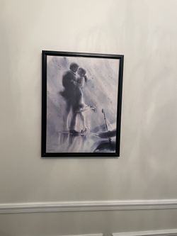 Painting In Frame -Prouistian blue 