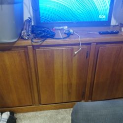 Solid Oak Entertainment Center/Sideboard