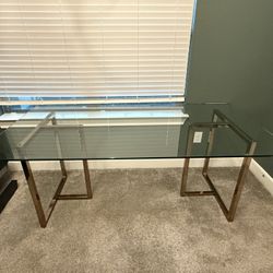 CB2 Glass Dining table 6x3