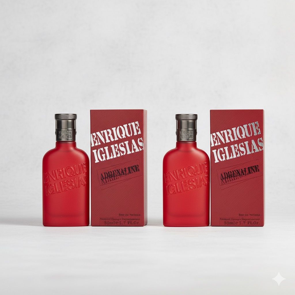 2x Enrique Iglesias Adrenaline Men's Fragrance Cologne EDT Spray 50 ml 1.7 oz ea