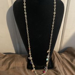 Chico’s Charm Chain Necklace New Extra Long 34”
