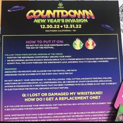 COUNTDOWN 2 DAY WRIST BAND 200 OBO