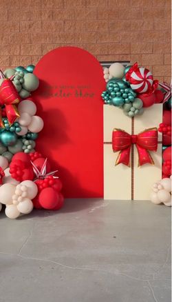 Christmas Balloon Garland Arch Backdrop Set