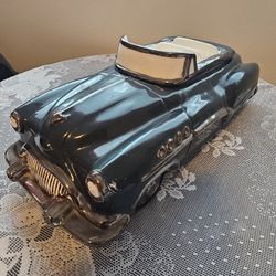 $35.00 - 1960's Ceramic Car, Original  "Tefora" Cookie Jar!  Hidden Storage Compartment/Multifunctional Uses!