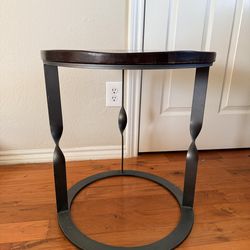 Modern Wood & Metal Side Table