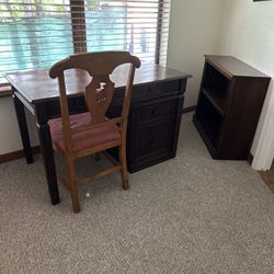 Desk With Matching Bookcase 