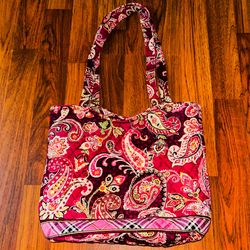Vera Bradley Piccadilly Plum Paisley Tote Bag