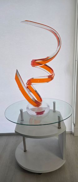 Decor Acrylic sculpture with stand, coffee table