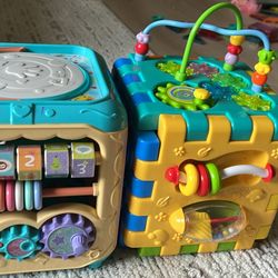 2 Baby Activity Cubes Toy Play Center
