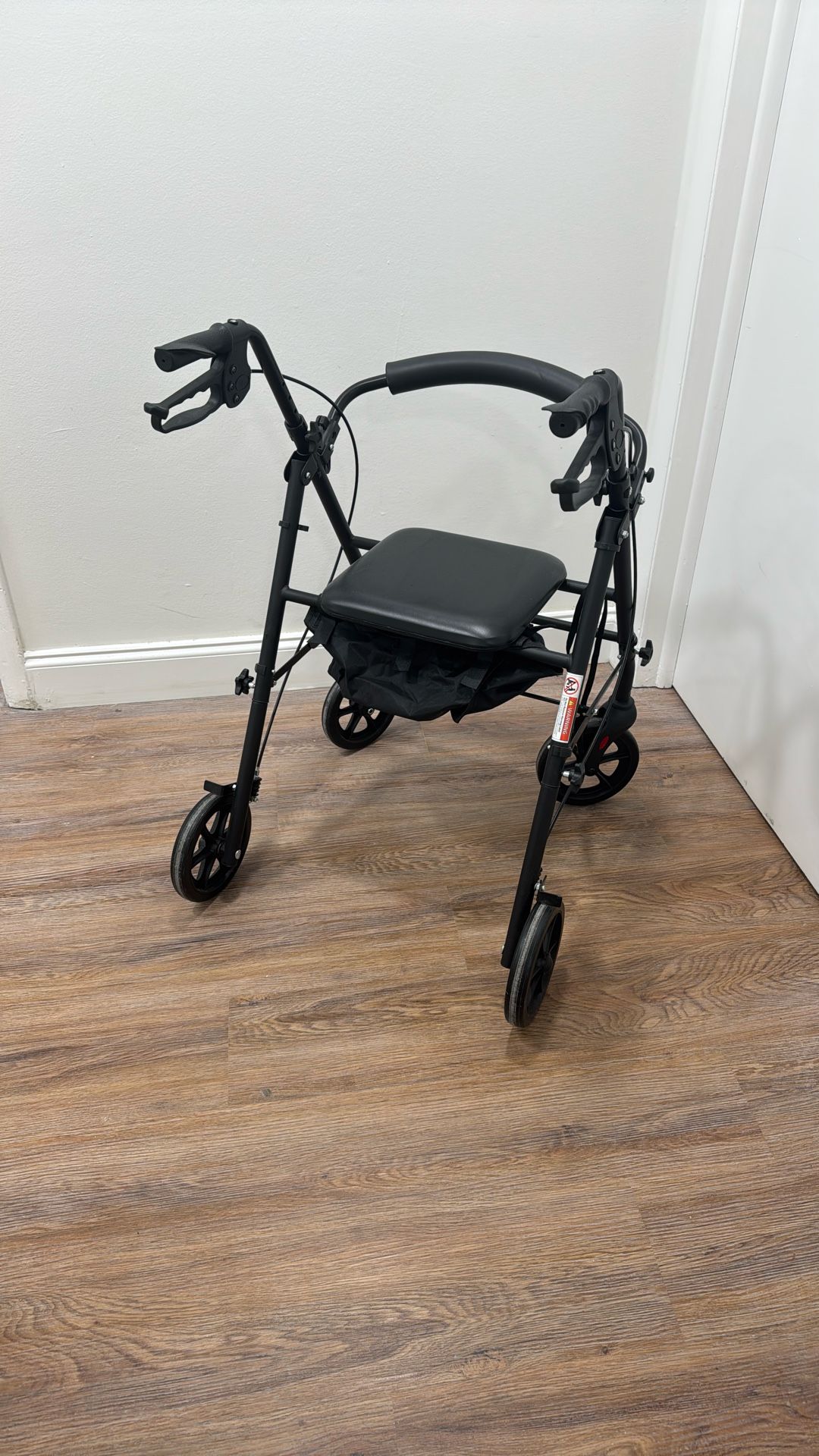 Rolling Walker With Seat - Black