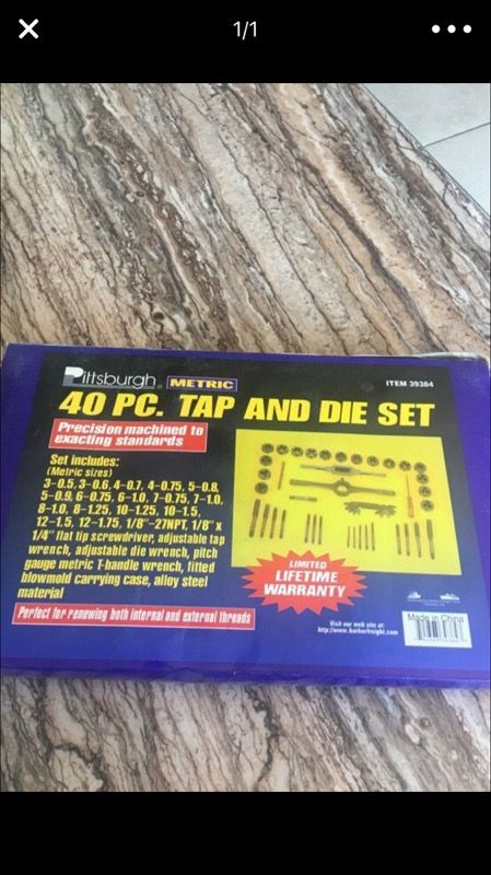 40 PC TAP N DIE SET
