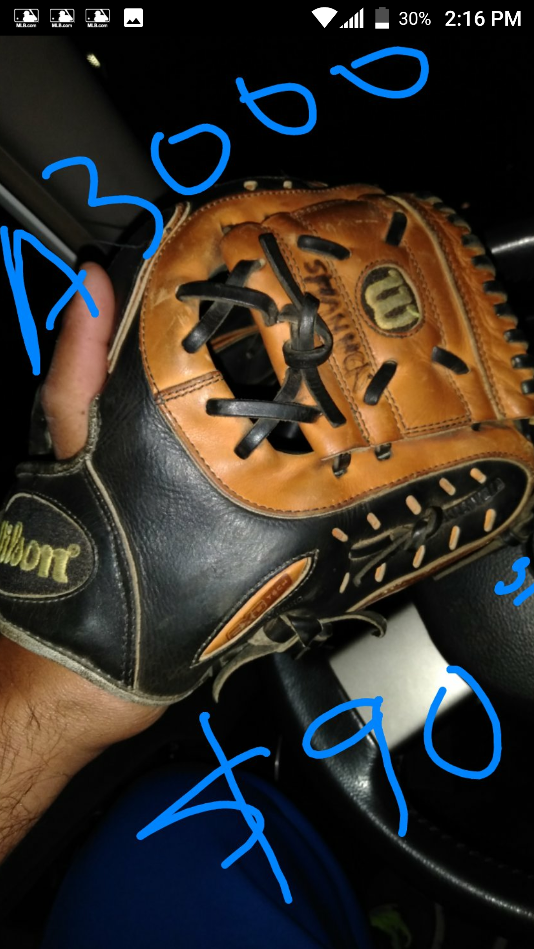 Baseball glove Wilson A3000 EXO X1 10.75 Inch Baseball Infield Glove 