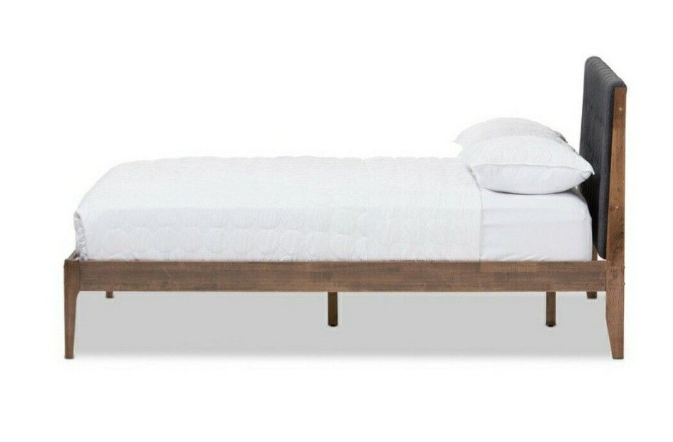 Baxton Studio Clifford King Platform Bed SW8065-Grey/Walnut-M7-king