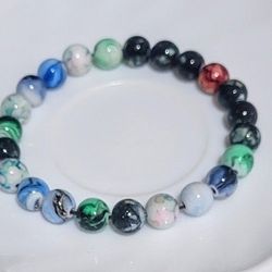 Acrylic Paint Beaded Bracelet 