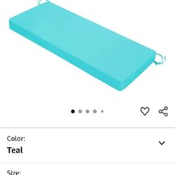 Outdoor Bench Cushion 48 x 18 x 3 Inch with Ties, Thick