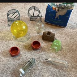 Hamster/Gerbil Toys & Supplies (all you see for 20.00 dollars) ( Worth 100.00 Dollars Easily !)