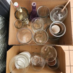 Glass Bottles, Vases, Fish Bowls