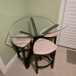 Glass Top Bistro Table W/ Chairs