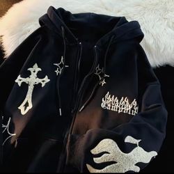 Black Zip Up Hoodie